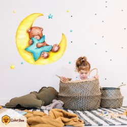 Vaikiškas interjero lipdukas "Sleeping teddy bear"
